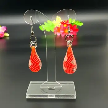 

Acrylic Jewelry Display Jewelry Organizer Free Shipping 2/3pcs 85mm Shoot Acylic Earring Display Stand Holder Fashion Jewelry