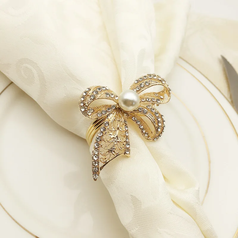 borboleta nó anel de guardanapo de casamento decoração de mesa