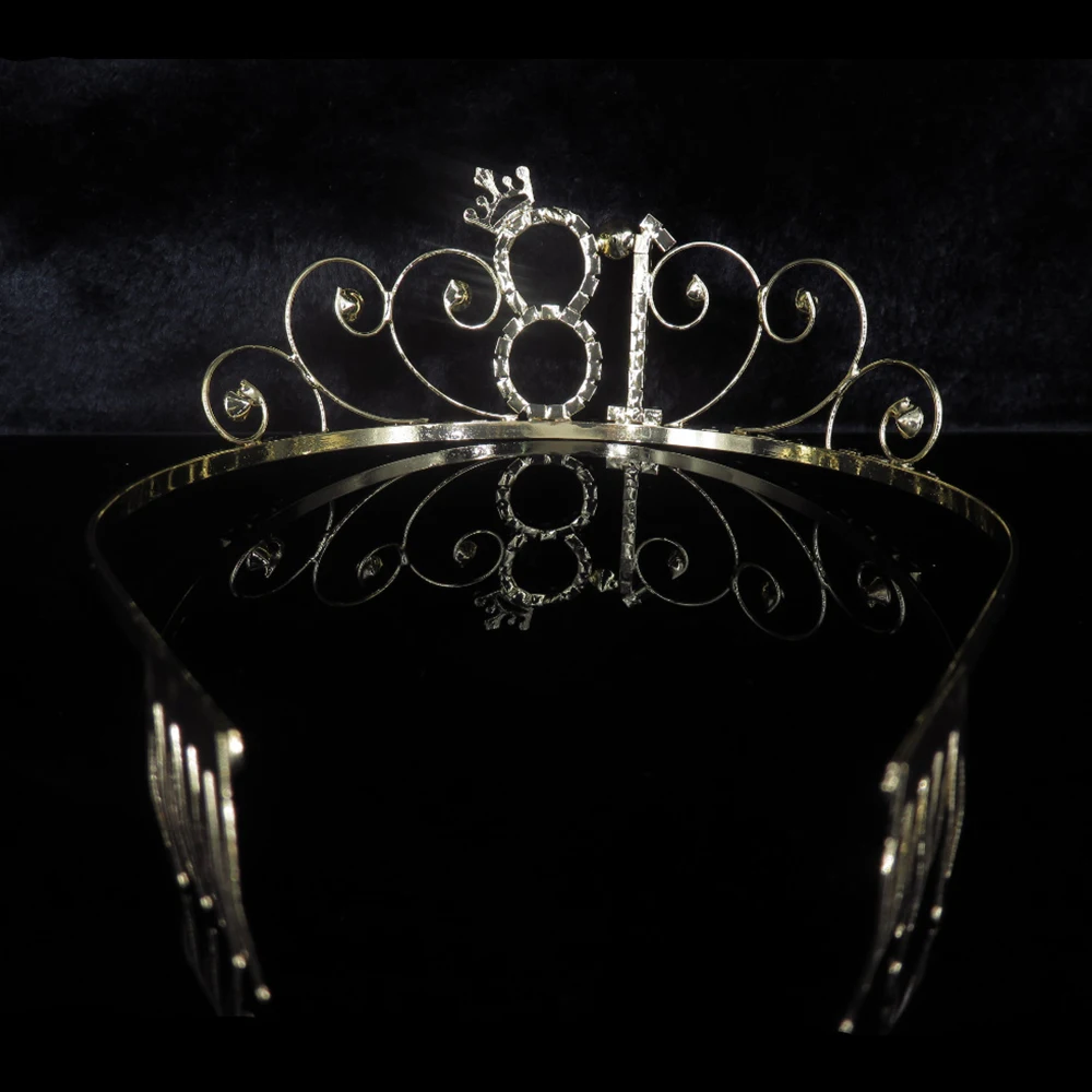AINAMEISI 16 / 18 Years Princess Birthday Gift Tiara Combs Hair Bands Jewelry Rhinestone Party Tiaras and Crows For Girls|Украшения для