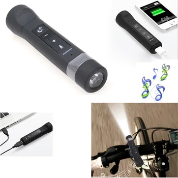

1PC Bluetooth Speakers Portable Flashlight Music Torch Bike Cycling Multifunction 4 in 1 Power Bank 2200mah MP3 Speaker Hands