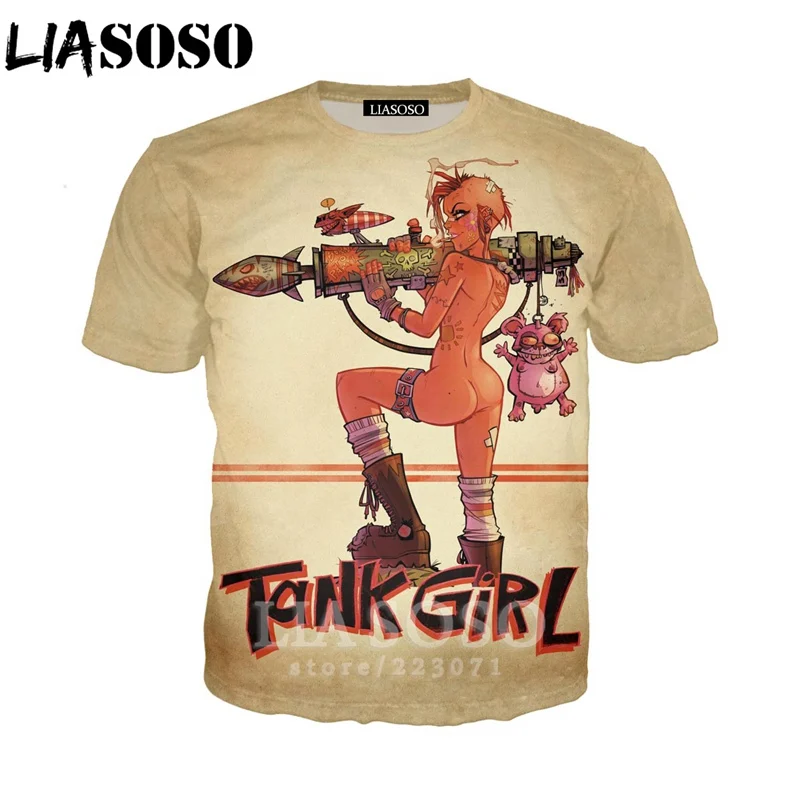 LIASOSO/Летняя Новинка; модный свитер для мужчин и женщин; футболка с 3D принтом; майка для девочек; топ с короткими рукавами; пуловер с круглым