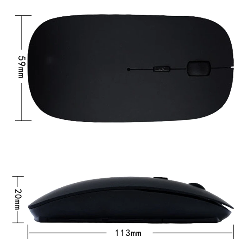 Портативная мини оптическая беспроводная мышь 2,4 ГГц с usb-приемником тонкая мышь для ноутбука ПК настольный компьютер для Macbook Mac