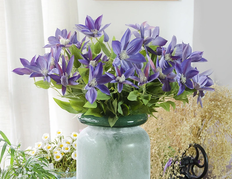 JAROWN Nordic Style Simulation Bouquet Green Leaves DIY Floral Wedding Decoration Home Living Room Green Plant Potted Decoration (11)
