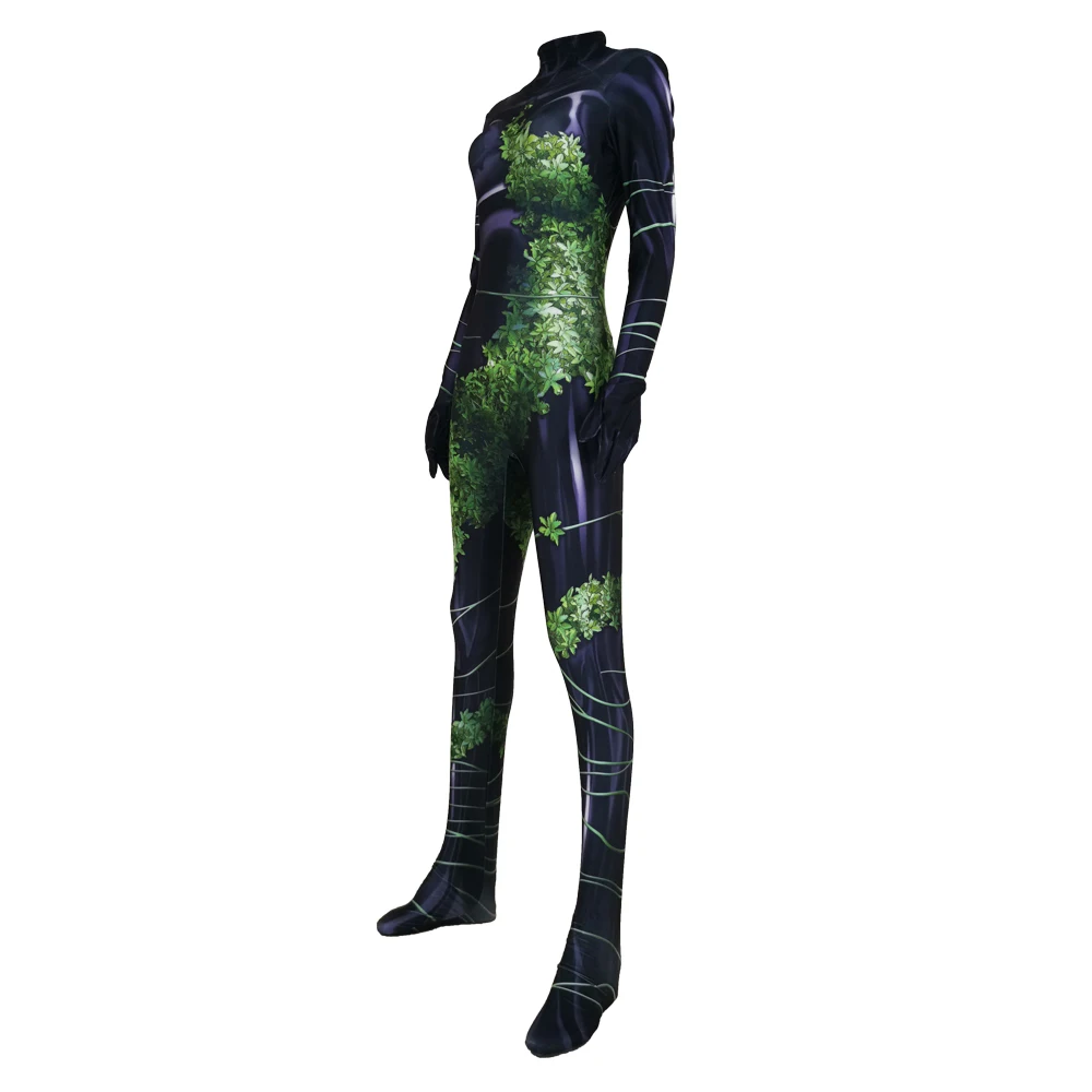 Ядовитый плющ Plantgirl DyeSub печать Косплей Костюм Zentai боди костюм супергероя комбинезон Хэллоуин