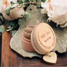 Деревянная коробка для колец на заказ Свадьба/на День Валентина, обручальное деревянное кольцо, коробка для обручальных колец