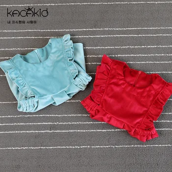 

Kacakid Baby Girls Winter Gold velvet dress Princess Girl Vest Dress Kids Shirt Dresses Hot Styles