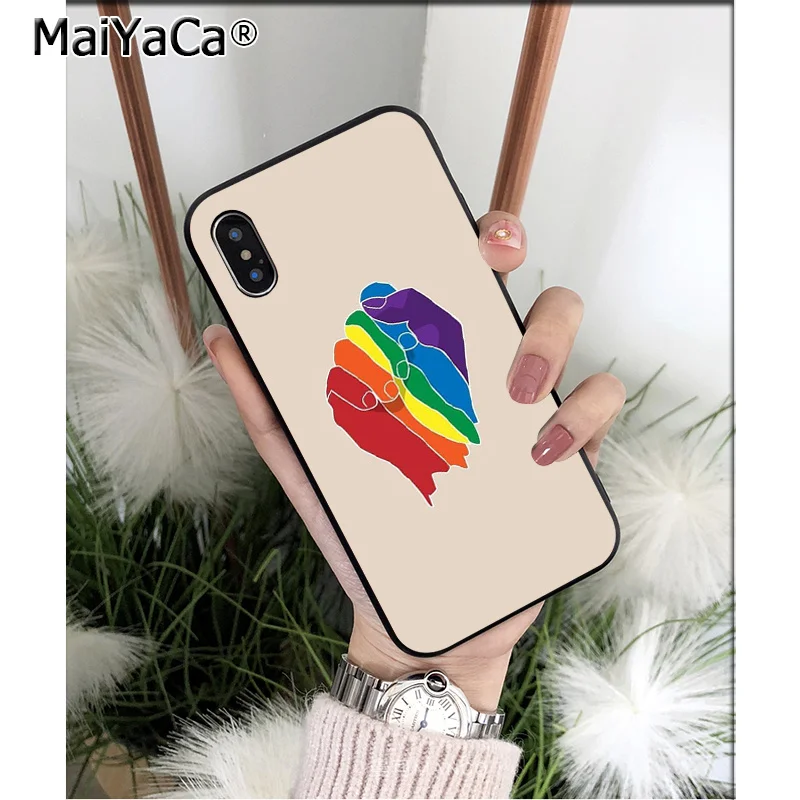 MaiYaCa LGBT Радужный ТПУ мягкий черный чехол для телефона чехол для Apple iPhone 8 7 6 6S Plus X XS MAX 5 5S SE XR чехол - Цвет: A12