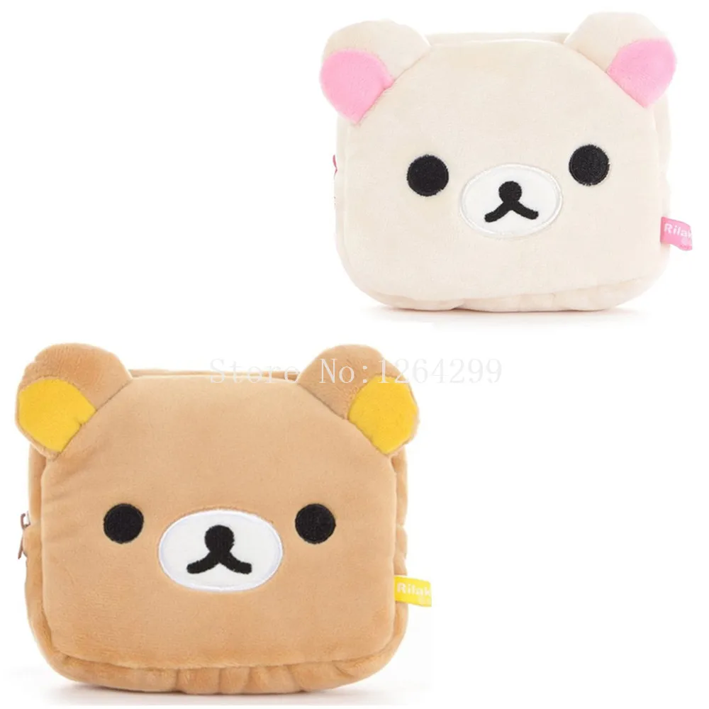 

New Fashion Rilakkuma Girls Kids Plush Stuffed Cosmetic Bags Cases Children Gifts