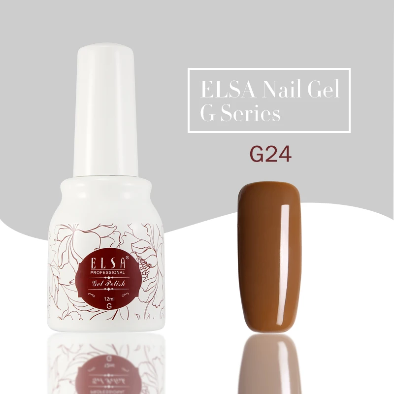 ELSA Nude Red Классическая серия гель для ногтей цветной гель для дизайна ногтей DIY Дизайн долговечный впитывающий УФ-гель маникюрный лак - Цвет: G24