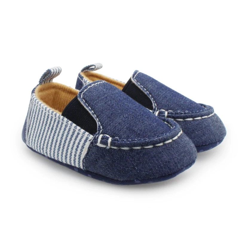 Soft Shoes First Walkers Easy Wea Autumn Kids Baby Boys Girls Stripes Canvas Sneakers