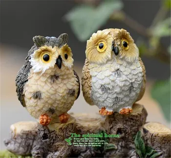

50Pcs Landscape Owl Doll Resin Fairy Home Garden DIY Decor Micro Ornaments Decoration