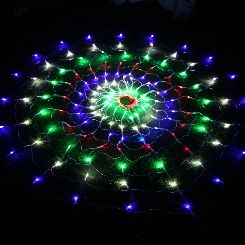 

free shipping 1.2 m 120Leds 8 flash modes 220V / 110V Colorful RGB LED net string light Christmas Party wedding ceremony lights