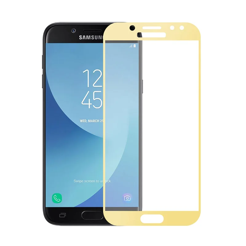 For Samsung Galaxy J3 2017 Full Cover Tempered Glass 9H Screen Protector Safety Covering Protective Film On J330 J330F SM-J330F (12)