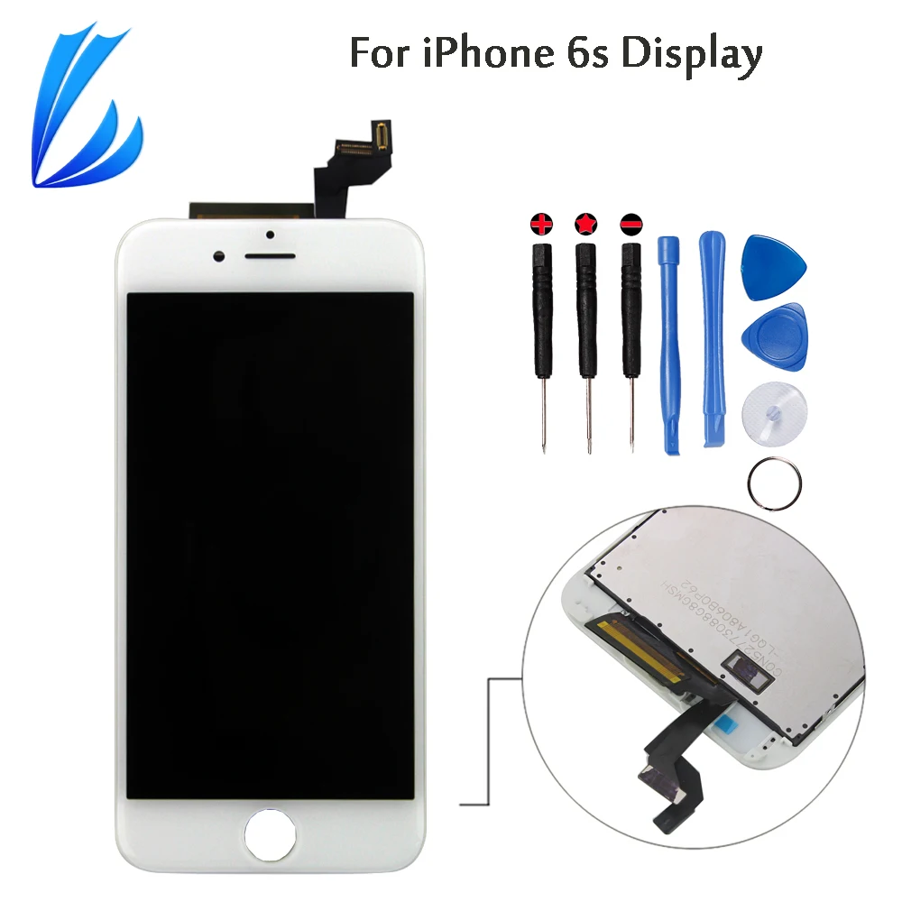 

LL TRADER 100% Grade AAA Quality White Touch Screen For iPhone 6s LCD Display Digitizer Assembly Pantalla Replacement+Kit Tools