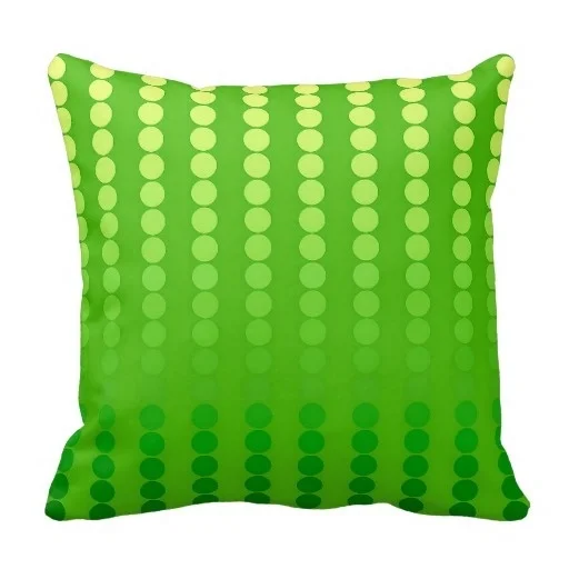 Fresh And Simple Printed Pillow Satin Dots Shades Of Lime Green Throw