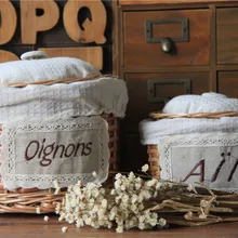 Плетеная корзина из ротанга ручной работы Vagnon/корзина для хранения закусок из двух частей Zakka