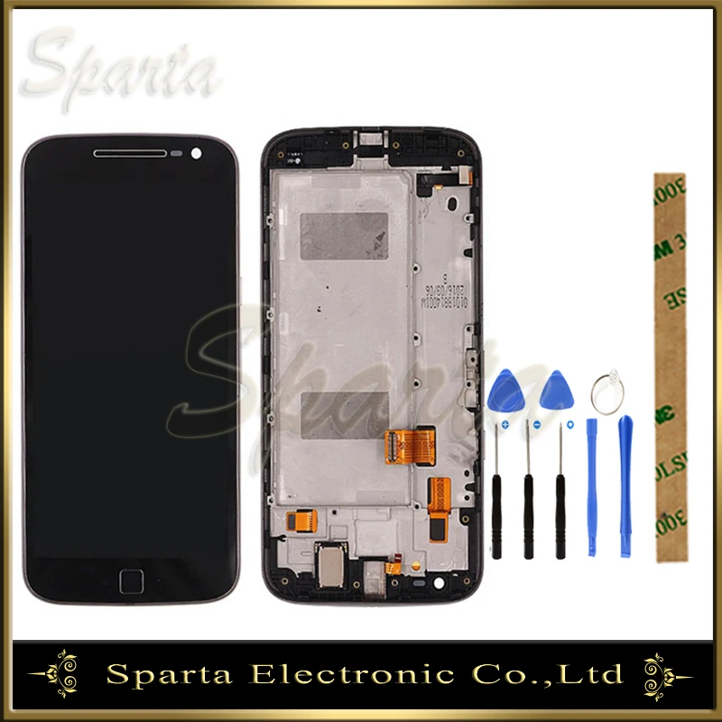 

LCD Display For Motorola Moto G4 Plus Xt1644 Xt1640 X LCD Display Screen With Touch Panel Digitizer Sensor Assembly With Frame