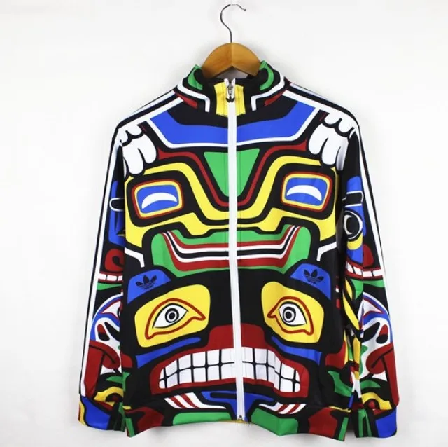 Brand quality pullover men's fashion mayan totem printing jacket tracksuit men fun & sports homme