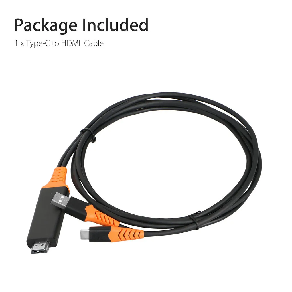 

Portable 2 in 1 Type C To HDMI HDTV AV TV Cable Adapter For Samsung Galaxy S10 S9 Note 9 Note 8 Multifunction usb c cable