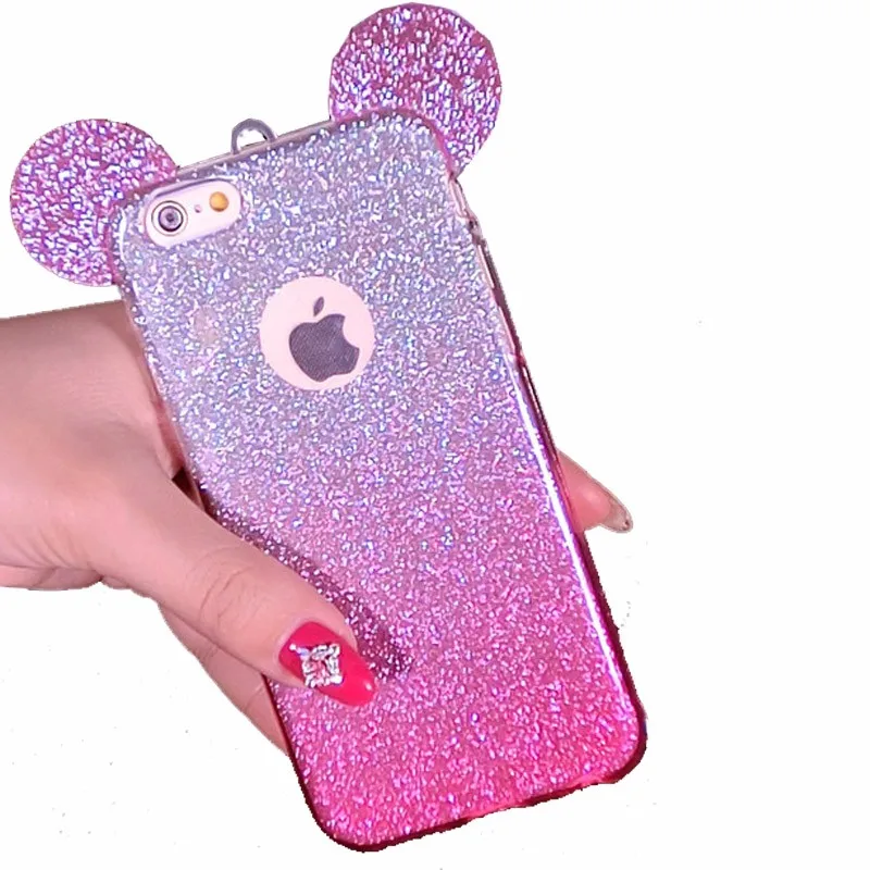 CASEINGOOD 3D Minnie Mickey Mouse Ears Phone Case For