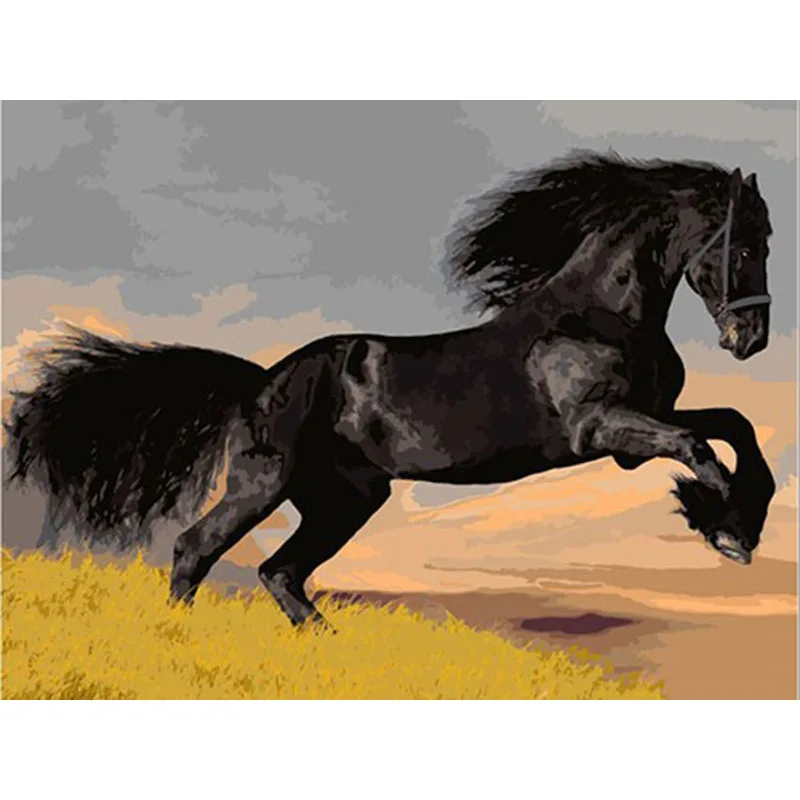 

Frameless Strong Muscle Horse DIY Painting By Numbers Kits Coloring Oil Painting On Canvas Drawing Home Artwork Wall Art Picture