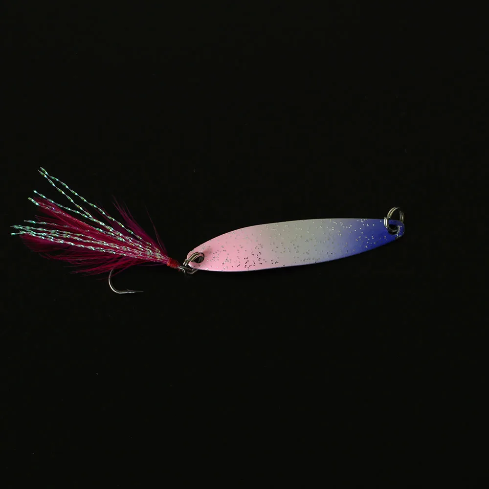 Дешевая наживка для спиннинга 5 см 3 г/5 г Две стороны окрашены isca искусственная наживка; Форель Приманка рыболовная блесна, наживка - Цвет: feather hook