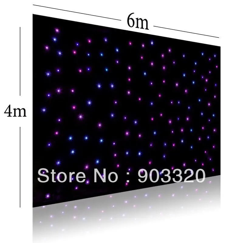 

HOT High Brightness SMD LEDS 3in1 RGB Full Color 4M*6M LED Starcloth,LED DJ Backdrops for Stage,Wedding Party,Star Curtain