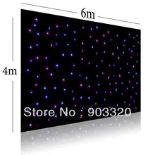 HOT High Brightness SMD LEDS 3in1 RGB Full Color 4M*6M LED Starcloth,LED DJ Backdrops for Stage,Wedding Party,Star Curtain