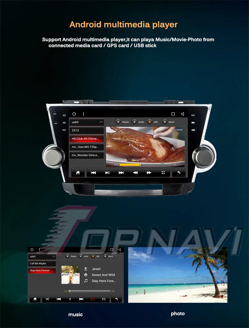 car radio bluetooth For Toyota Highlander 2008