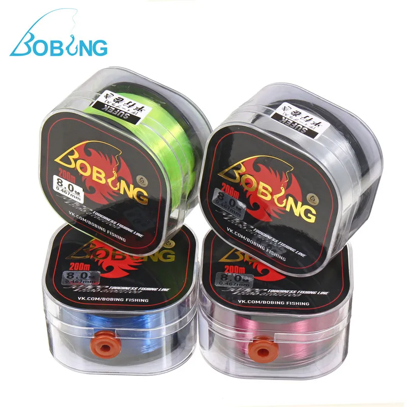

Bobing 200M Japan Monofilament Fishing Line 5lb-35lb Nylon Fish String Wires Saltwater Freshwater Rope Cord with Outer Box