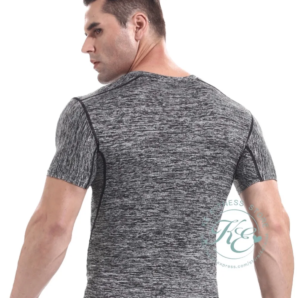 KE camiseta de спандекс де сжатием Куэльо Редондо manga corta hombre transpirable secado rapido Фитнес тренажерный зал Бег Futbol