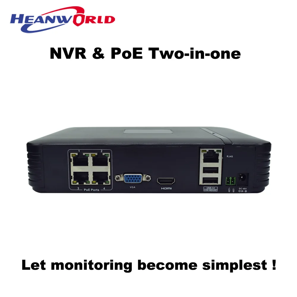  Mini POE NVR 4CH 1080P 2MP Full HD Network Video Recorder CCTV System For PoE Cam Surveillance Vide - 32761122534