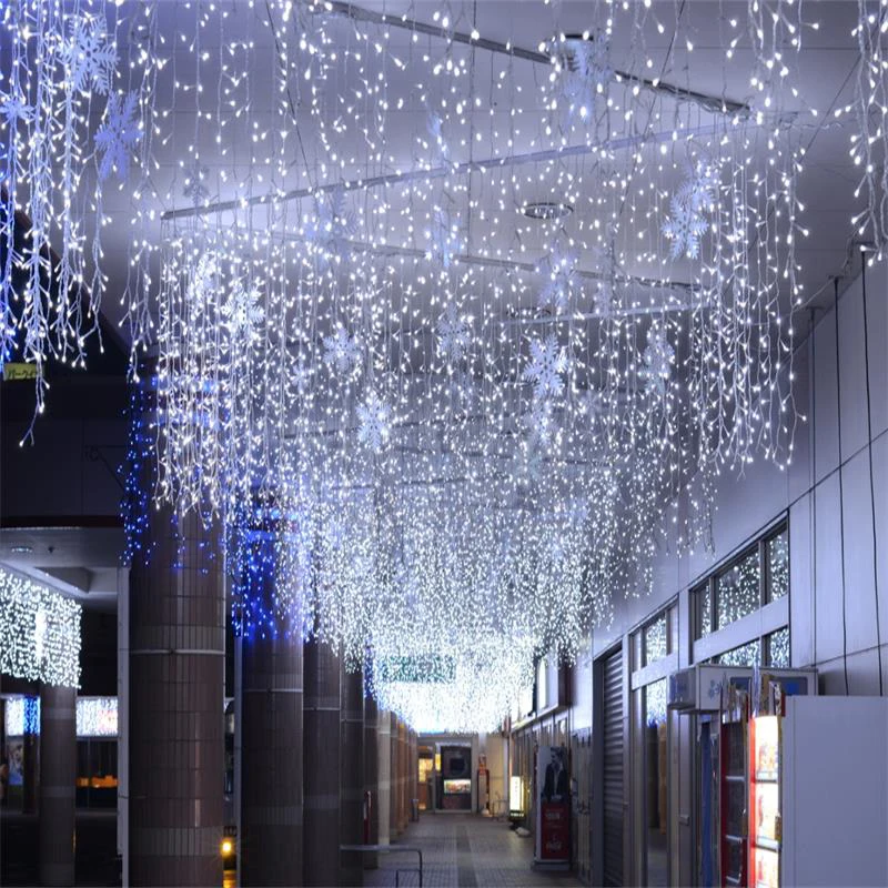 144 Led Window Garland Curtain String Light Wedding Party Home