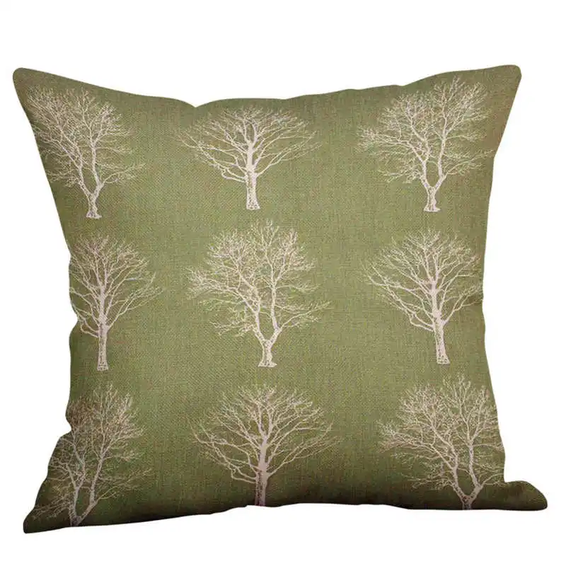 Green Lime Natural Cream Cotton Linen Pillow Case Sofa 4545 Cover pillow covers decorative embroidered Home Decor #3o11#f (11)