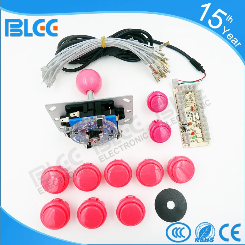 

DIY arcade Kit Zero Delay Arcade Game USB Encoder PC Joystick 24mm/30mm push button for Mame Jamma