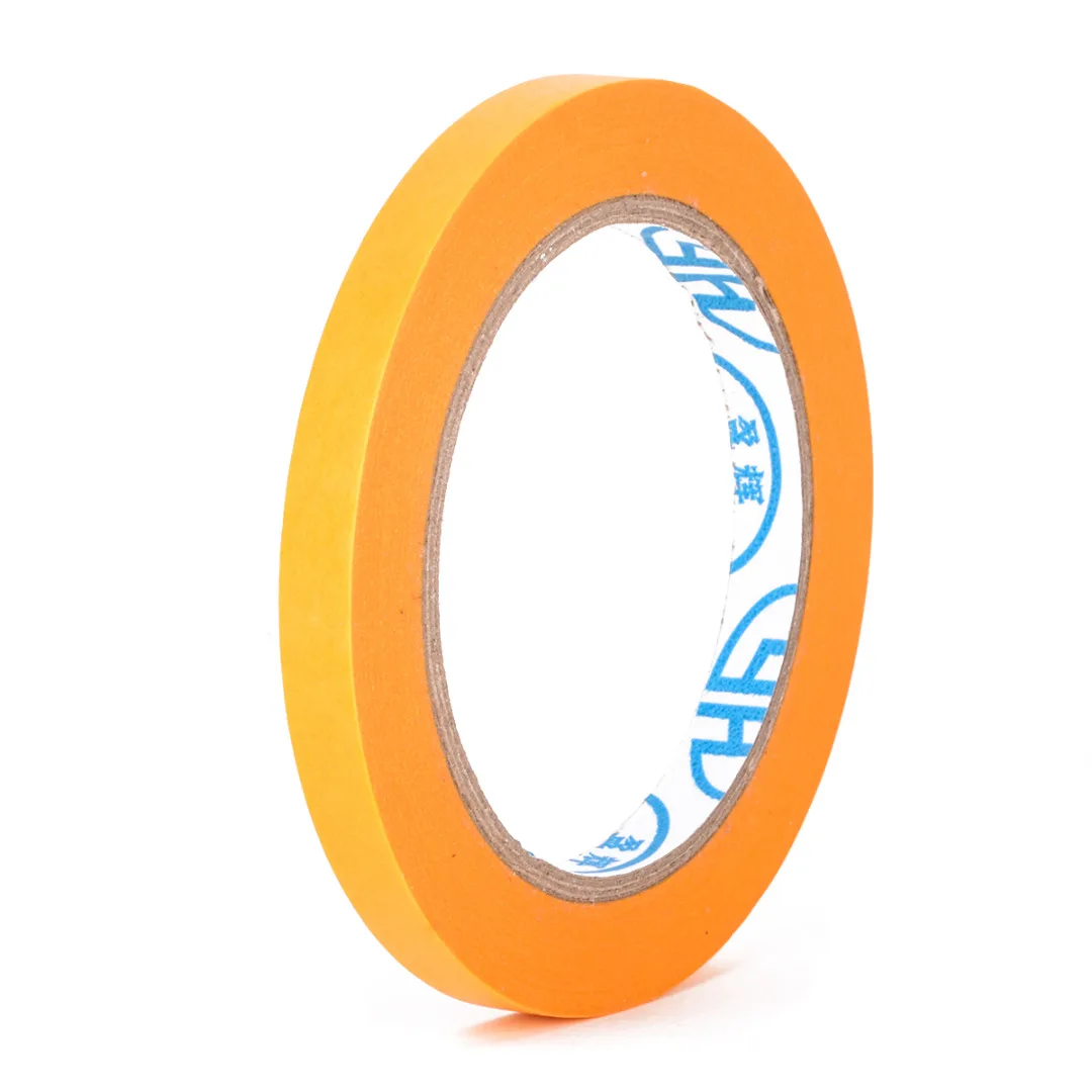 6mm/10mm/12mm/18mm/50mm Yellow Tape Adhesive Insulation Mylar Tape Masking Paint Spray Paper Tape 50M