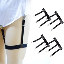 Противоскользящий подвязка пояс для мужских рубашек полиэстер материал зажим для ног кольцо с зажимом удлиненный подтяжки рубашка