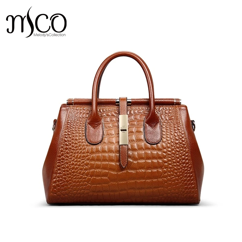 

2018 Summer Women Designer Handbags Alligator Genuine Leather Crocodile Pattern Shoulder Handbag Ladies Luxury Top-Handle Bags