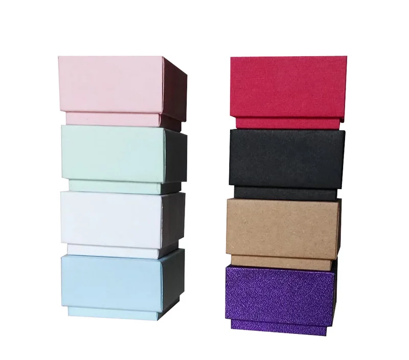 Индивидуальный Логотип Pinkycolor Кольца бумажные упаковки 5*5*3 см 80 шт./лот картонная коробка для серег крафт мешочек для кольца ювелирные изделия Органайзер коробка