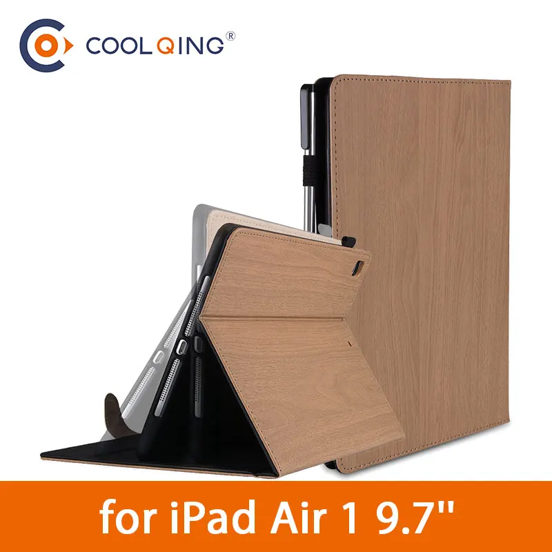 

Wood Grain Soft Tablets Case For iPad Air 1 9.7 TPU Protective Case Pattern PU Leather Cover Tablet Case For iPad Air 9.7'' Case