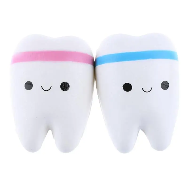 Sanqi Elan 11cm Simulation Cute Teeth Soft Squishy Super Slow Rising Original Packing Ball Chain Kid Toy 