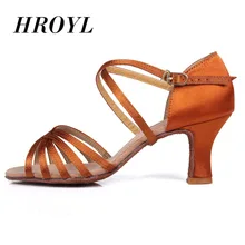 Обувь для латинских бальных танцев, женская обувь для девушек, женская обувь из атласа/ПУ, профессиональная обувь для сальсы, танго, вечерние танцевальные туфли высокого качества