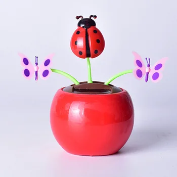 

Car Ornament Shaking Flower And Insect Vehicle Dashboard Ornament Creative Solar Power Smart Ornament Car Accessory Gift Random