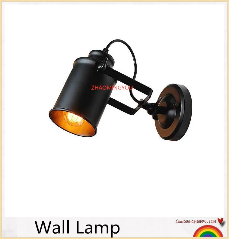 

Wall Lamp American Retro Country Loft Style LED lamps Industrial Vintage Iron wall light for Bar Cafe Home Lighting