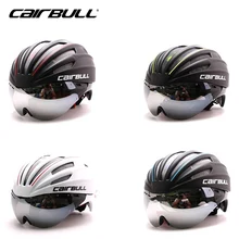 CAIRBULL Ultralight Integrally-molded Cycling Helmet Bike Helmet With Lens TT Goggle Aero Track Bicycle Helmet For Men Women
