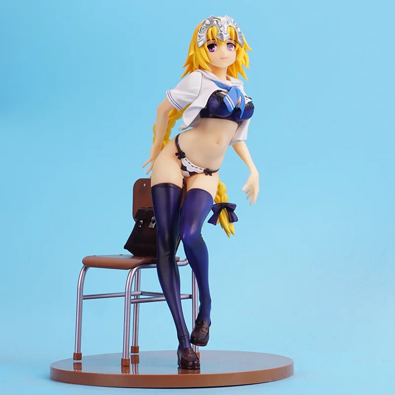

22cm Japan Anime Fate/Grand Order Jeanne Joan Of Arc White Sailor Suit Ver. PVC Action Figure Model Sexy Girls Collectible Toys