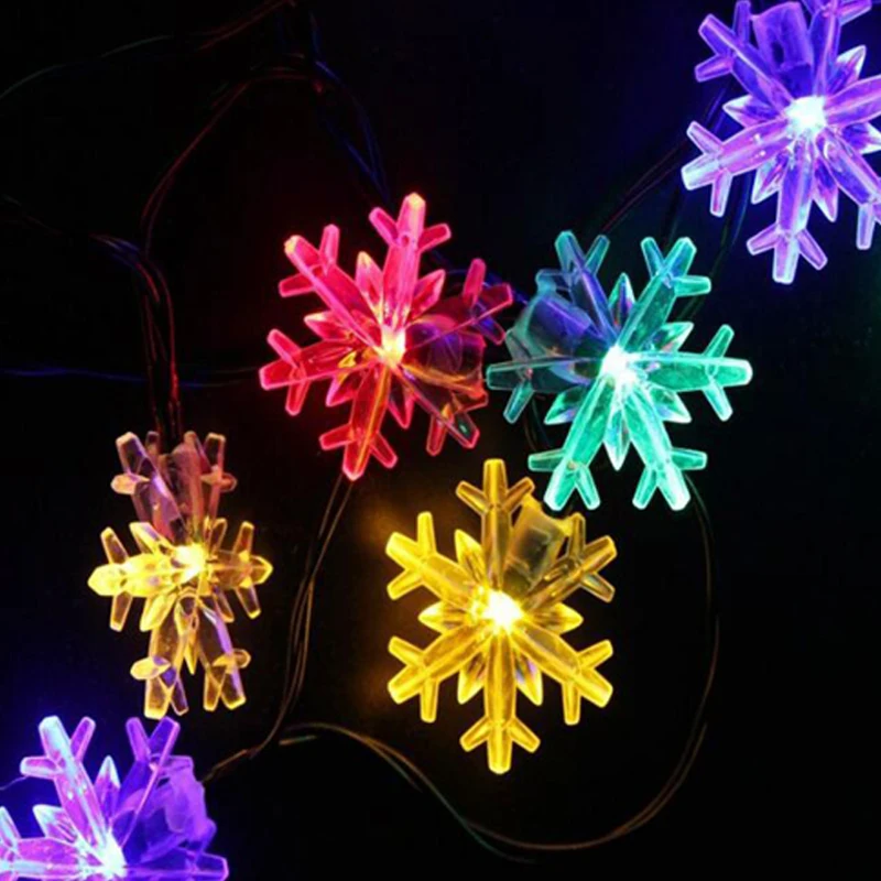 Levou ao ar Floco de Neve Seqüência de Luz Luzes de Natal em Casa Decoração do Partido Livre Solar - 30 Levou Flasher Luzes Luz 5 m 9 Solar Solar Luzes Seqüência de Luz Luzes