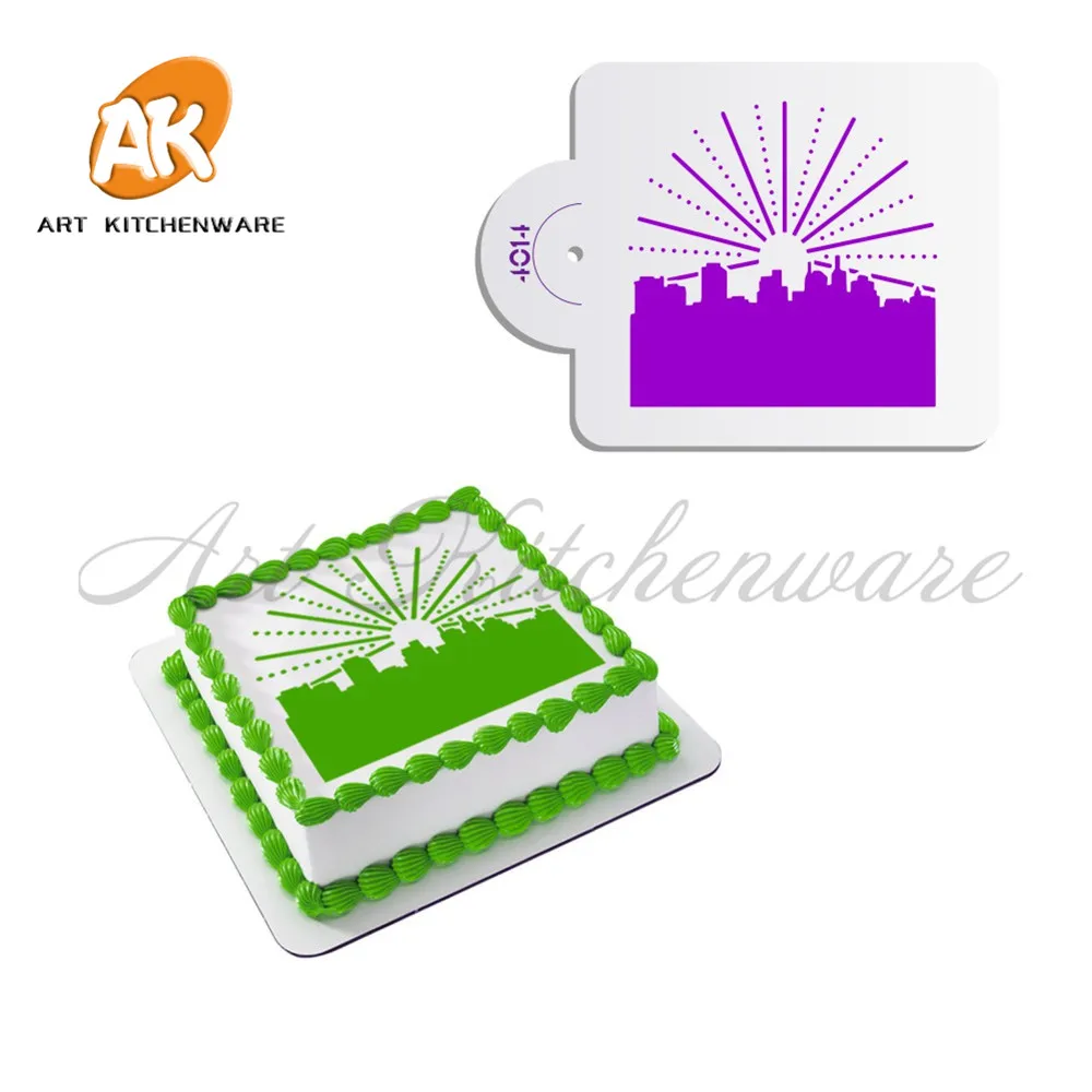 

Sunshine Cake Stencil Plastic Stencil Template Fondant Cake Tools Painting Stencils Cookie Stencil Bakery Tools Cake Design 4014