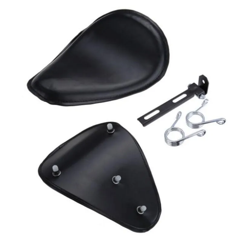 Black Solo Seat With Bracket Spring For Harley Sportster 883 1200 XL Bobber Chopper Custom |