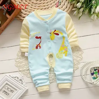

New Children Pajamas Baby Rompers Newborn Baby Clothes Long Sleeve Underwear Cotton Costume Single-breasted Boys Girls Rompers